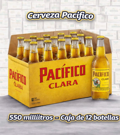 Caja de cerveza Pacífico Clara