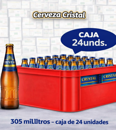 Cerveza Cristal en caja de 24
