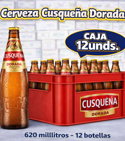 Cerveza Cusqueña Dorada en caja