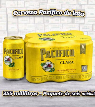 Cerveza Pacífico Clara en lata