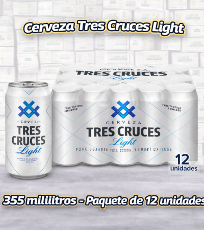 Cerveza Tres Cruces Light y su pack